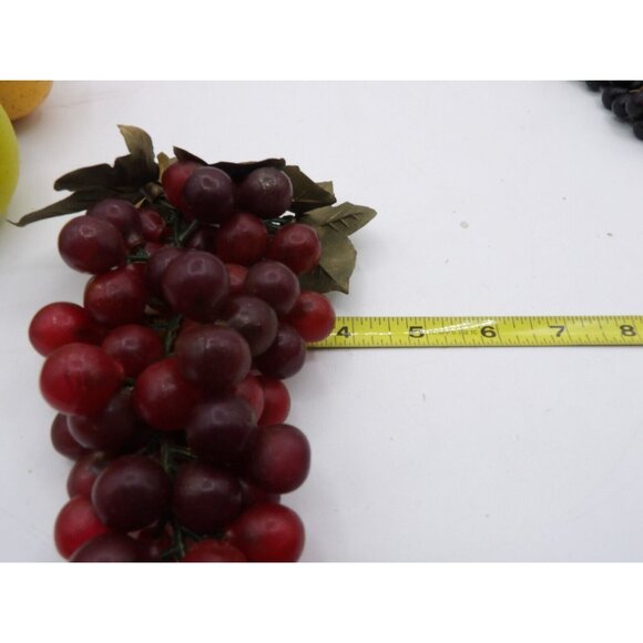 Artificial Fruit Apples Pears Grapes Plastic Rubber 8 Pieces Unbranded - Picture 10 of 16